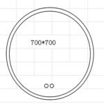 Καθρέφτης DIVA ΣΤΡΟΓΓΥΛΟΣ LED 70X70 κωδ. 3MDIV070LED - Image 2