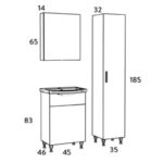 Σετ Έπιπλο Μπάνιου SIENA HARMONY 45 9SSI045HNOW Πάγκο 45x24x60cm - Image 5