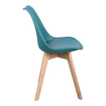 Καρέκλα Gaston pakoworld PP-PU μπλε απόχρωση- φυσικό πόδι 58x47x85εκ - Image 3