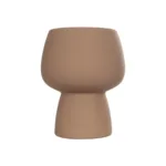 GloboStar® Artificial Garden AMBER 21269 Διακοσμητικό Κεραμικό Βάζo Καφέ Π17 x Μ17 x Υ20cm - Image 4