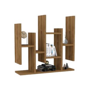 Ραφιέρα τοίχου Bemba pakoworld σε καρυδί απόχρωση 70x19