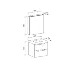 Πάγκος NEON Ανθρακί MDF 18mm 45 S3BNEON045AN 45x41x51cm - Image 2