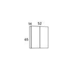 Καθρέφτης SIENA HARMONY NEW 55 3MSI055HN0W με ντουλάπια 52x14x65cm - Image 2