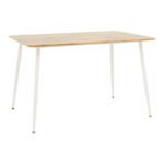 Τραπεζαρία Cuba-Parker pakoworld σετ 5τεμ sonoma-λευκό 120x80x75εκ - Image 5