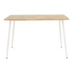 Τραπεζαρία Cuba-Parker pakoworld σετ 5τεμ sonoma-λευκό 120x80x75εκ - Image 6
