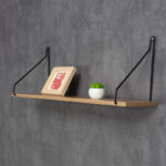 Ραφιέρα τοίχου Tars pakoworld sonoma-μαύρο 72x20x27εκ - Image 3