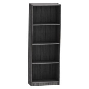 Βιβλιοθήκη Presley pakoworld σε ανθρακί-wenge απόχρωση 60x30x167εκ