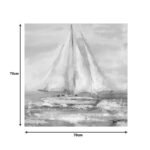 Πίνακας σε καμβά Siedo I Inart 70x3.5x70εκ - Image 2