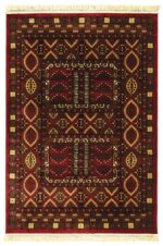 ΧΑΛΙ PERSIA 2273 BURGUNDY ΜΕ ΚΡΟΣΣΙ - SET067(2x140,1x200)  NewPlan