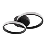 GloboStar® CORA 61058 Φωτιστικό Οροφής Design LED CCT 18W 2160lm 300° AC 220-240V - Εναλλαγή Φωτισμού μέσω Διακόπτη On/Off All In One Ψυχρό 6000k+Φυσικό 4500k+Θερμό 2700k Μ36 x Π20.5 x Υ7cm - Μαύρο - Image 4