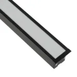GLOBOSTAR® ALP-LINEAR RECESSA 61786-3M Χωνευτό Προφίλ Αλουμινίου με Λευκό Γαλακτερό Πατητό Κάλυμμα για Ταινίες LED IP20 - Μαύρο Ματ - Μ300 x Π3.5 x Υ4cm - Image 4