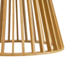 GloboStar® SCANDINAVIA 01700 Boho Κρεμαστό Φωτιστικό Πλέγμα Μονόφωτο 1 x E27 IP20 Μπεζ Ξύλο - Μ25 x Π25 x Y45cm - Image 9