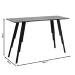 Κονσόλα Lifo pakoworld MDF ανθρακί cement-μαύρο 120x40x75εκ - Image 4