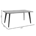 Τραπέζι Velto pakoworld MDF sonoma 160x90x76εκ - Image 5