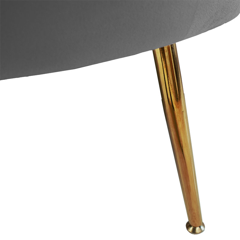 128-000005-5 Καναπές 2θέσιος Daimon pakoworld βελούδο γκρι 134x70x77εκ - Image 6