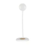 GLOBOSTAR® LUCORA 76555 Μοντέρνο Επιτραπέζιο Φωτιστικό Γραφείου με Ασύρματη Φόρτιση 10W 2A & 4W Bluetooth Ηχείο LED 3W 300lm 120° DC 5V με USB-C IP20 Ρυθμιζόμενο Λευκό CCT με Αφή 2700K/4500K/6000K Dimmable - Sanan SMD Chip - Λευκό - Μ12 x Π12 x Υ34cm - 2 Χρόνια Εγγύηση - Image 4