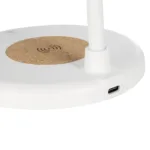 GLOBOSTAR® LUCORA 76555 Μοντέρνο Επιτραπέζιο Φωτιστικό Γραφείου με Ασύρματη Φόρτιση 10W 2A & 4W Bluetooth Ηχείο LED 3W 300lm 120° DC 5V με USB-C IP20 Ρυθμιζόμενο Λευκό CCT με Αφή 2700K/4500K/6000K Dimmable - Sanan SMD Chip - Λευκό - Μ12 x Π12 x Υ34cm - 2 Χρόνια Εγγύηση - Image 9