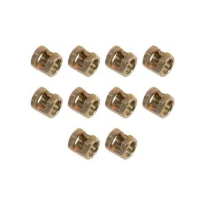 GLOBOSTAR® PIPEADAPT 79593 Μεταλλικός DIY Σύνδεσμος για Ολόπασους Σωλήνες Φωτιστικών - Μ0 x Π0 x Υ1.5cm - Πακέτο 10 Τεμαχίων