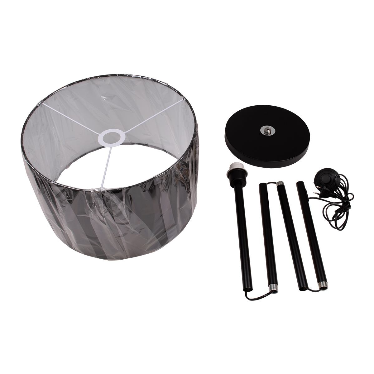 00822_8 GLOBOSTAR® ASHLEY 00822 Μοντέρνο Επιδαπέδιο Φωτιστικό με Ντουί 1 x E27 AC 220-240V IP20 - Μαύρο - Μ35 x Π35 x Υ145cm - Image 9