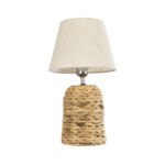 GLOBOSTAR® HOLOKAI 01960 Boho Επιτραπέζιο Φωτιστικό Πορτατίφ με Ντουί 1 x E27 AC 220-240V IP20 - Μπεζ & Λευκό - Μ23 x Π23 x Υ40cm - Image 4