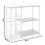 Επιδαπέδια ραφιέρα Noon pakoworld με MDF χρώμα φυσικό-λευκό 80x34x75εκ - Image 5