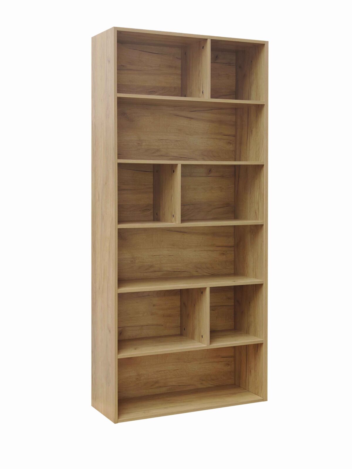 Βιβλιοθήκη Evergin pakoworld mdf σε oak απόχρωση 80x30x180εκ - Image 2