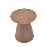 Βοηθητικό τραπέζι Kayano pakoworld καρυδί mdf Φ45x50εκ - Image 2