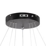 GloboStar® DIAMOND TRIO 61136-DECO Κρεμαστό Φωτιστικό Δαχτυλίδι-Κύκλος LED CCT 100W 12123lm 360° AC 220-240V - Εναλλαγή Φωτισμού μέσω Τηλεχειριστηρίου All In One Ψυχρό 6000k+Φυσικό 4500k+Θερμό 2700k Dimmable Φ25+40+60cm - Μαύρο - 3 Years Warranty - Image 9