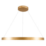 GLOBOSTAR® NEMESIS 61163 Μοντέρνο Κρεμαστό Φωτιστικό Οροφής LED 67W 7689lm 360° AC 220-240V IP20 Ρυθμιζόμενο Λευκό CCT με Χειριστήριο από 2700K έως 6000K Dimmable - Lumileds SMD Chip - Χρυσό Βούρτσας - Μ80 x Π80 x Υ4cm - 3 Χρόνια Εγγύηση - Image 4