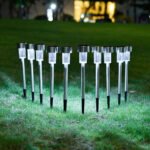 GloboStar® 71520-10 ΣΕΤ 10 Τεμαχίων Αυτόνομα Ηλιακά Φωτιστικά LED SMD 1W 100lm με Ενσωματωμένη Μπαταρία 600mAh - Φωτοβολταϊκό Πάνελ με Αισθητήρα Ημέρας-Νύχτας Αδιάβροχο IP65 Φανάρι Κήπου Στρογγυλό Ψυχρό Λευκό 6000K - Image 4