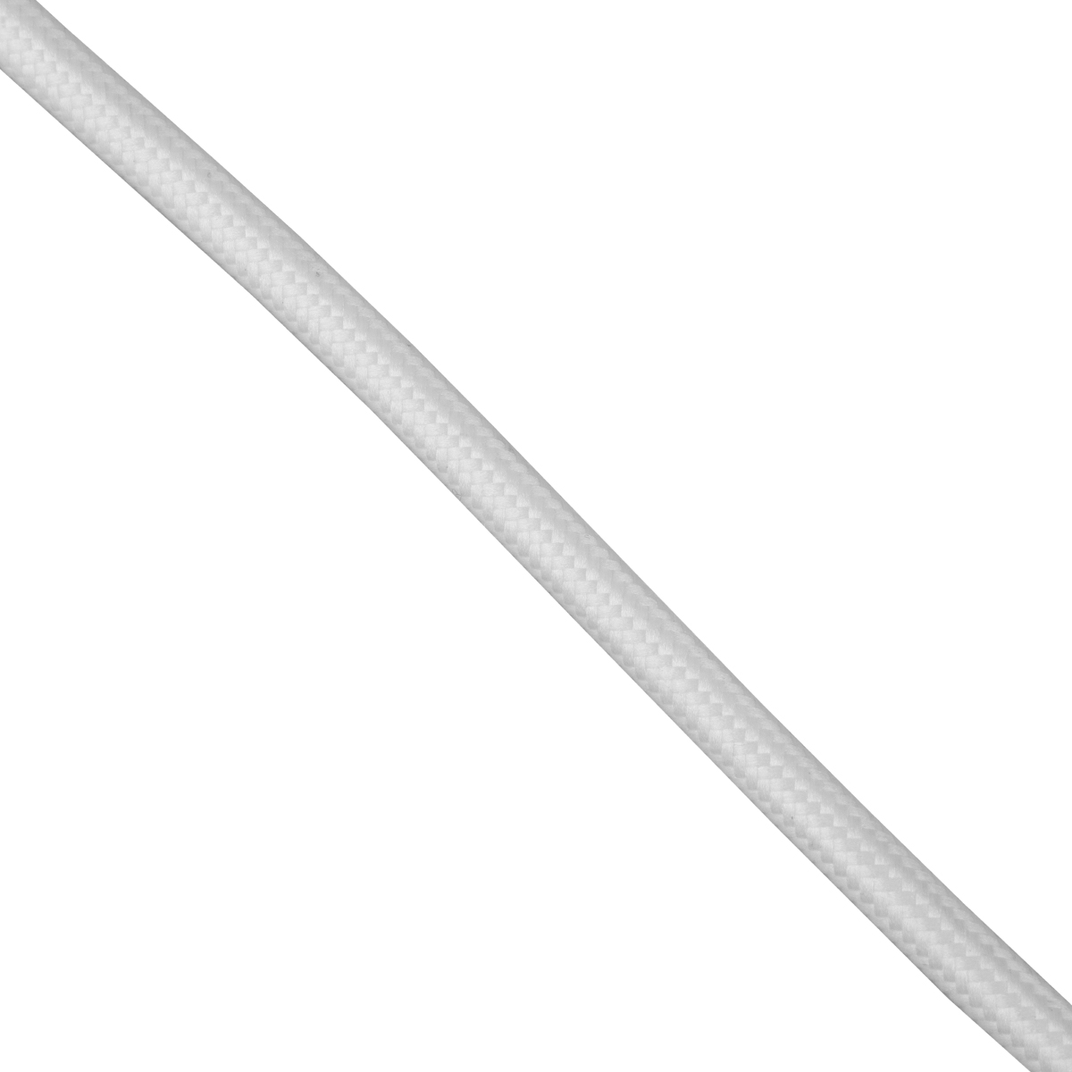 77600_0 GloboStar® 77600 Στρογγυλό Υφασμάτινο Καλώδιο 1m 2 x 0.75mm² Άσπρο