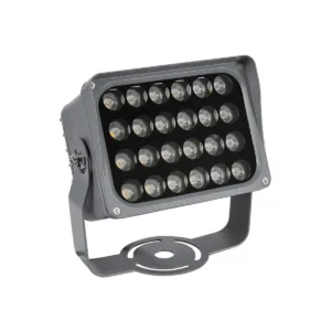 GLOBOSTAR® FLOOD-XENA 90128 Προβολέας Σποτ Wall Washer LED 24W 2640lm 10° AC 220-240V Αδιάβροχο IP65 Θερμό Λευκό 2700K - Γκρι Ανθρακί - Μ18 x Π13.5 x Υ18cm - 3 Χρόνια Εγγύηση