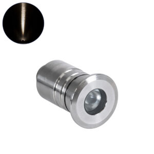 GLOBOSTAR® UNDERWATER-DANI 90411 Υποβρύχιο Χωνευτό Σποτ για Σιντριβάνια/Πισίνες LED 1W 95lm 5° DC 24V Αδιάβροχο IP68 Φυσικό Λευκό 4500K Dimmable - Ανοξείδωτο Ατσάλι 304 - Φ3 x Υ5cm - Q2.4cm - 3 Χρόνια Εγγύηση