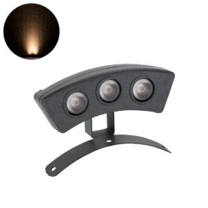 GLOBOSTAR® TREELIGHT-PLANTE 90514 Κυρτή Μπάρα Φωτισμού Wall Washer για Φυτά - Δέντρα LED 3W 315lm 15° DC 24V Αδιάβροχο IP67 Πορτοκαλί 2200K Dimmable - Γκρι Ανθρακί - Μ11 x Π3 x Υ8cm - 3 Χρόνια Εγγύηση