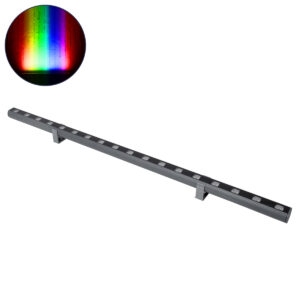 GLOBOSTAR® WASHER-PANDA 90585 Μπάρα Φωτισμού Wall Washer LED 36W 3060lm 15° DC 24V Αδιάβροχο IP67 Πολύχρωμο RGBW Dimmable DMX512 - Γκρι Ανθρακί - Μ100 x Π4 x Υ3.5cm - 3 Χρόνια Εγγύηση