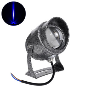 GLOBOSTAR® SPOT-XENIA 90634 Αρχιτεκτονικό Σποτ Φωτισμου LED 16W 1360lm 3° DC 24V Αδιάβροχο IP65 Μπλε Dimmable - Γκρι Ανθρακί - Μ9 x Π9 x Υ12cm - 3 Χρόνια Εγγύηση