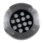 GLOBOSTAR® UNDERGROUND-TINA 90667 Χωνευτό Αρχιτεκτονικο Φωτιστικό Σποτ Δαπέδου LED 12W 1320lm 30° DC 24V Αδιάβροχο IP68 Θερμό Λευκό 2700K Dimmable - Ανοξείδωτο Ατσάλι 304 - Φ16 x Υ9cm / Q14cm - 3 Χρόνια Εγγύηση - Image 4