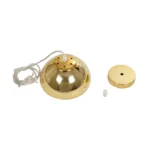 GLOBOSTAR® CRISTIN 999-0037 Μοντέρνο Κρεμαστό Φωτιστικό Οροφής με Ντουί 1 x G4 AC 220-240V IP20 - Χρυσό - Μ18 x Π18 x Υ13cm - Image 11