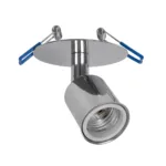 GloboStar® SARA 999-0059 Χωνευτό Φωτιστικό Οροφής Σποτ Μονόφωτο 1 x E27 IP20 Ασημί Μέταλλο - Μ8