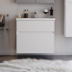 Πάγκος MALAGA Λευκό MDF 18mm Λάκα 65 S3BMAL065WHT 65x45.5x72cm