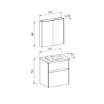 Πάγκος MALAGA Λευκό MDF 18mm Λάκα 65 S3BMAL065WHT 65x45.5x72cm - Image 2