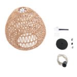 GLOBOSTAR® JJENSON 00911 Boho Κρεμαστό Φωτιστικό Οροφής με Ντουί 1 x E27 AC 220-240V IP20 - Μπεζ - Μ36 x Π36 x Υ30cm - Image 10
