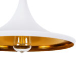 GLOBOSTAR® SHANGHAI 01026 Μοντέρνο Κρεμαστό Φωτιστικό Οροφής με Ντουί 3 x E27 AC 220-240V IP20 - Λευκό & Χρυσό - Μ79.5 x Π79.5 x Υ38cm - Σετ 3 Τεμαχίων - Image 13