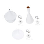 GLOBOSTAR® SHANGHAI 01026 Μοντέρνο Κρεμαστό Φωτιστικό Οροφής με Ντουί 3 x E27 AC 220-240V IP20 - Λευκό & Χρυσό - Μ79.5 x Π79.5 x Υ38cm - Σετ 3 Τεμαχίων - Image 15