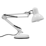 GLOBOSTAR® DESK 01539 Μοντέρνο Επιτραπέζιο Φωτιστικό Πορτατίφ με Ντουί 1 x E27 AC 220-240V IP20 - Λευκό - Μ15 x Π15 x Υ67cm - Image 4