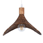 GLOBOSTAR® CUBA 01716 Boho Κρεμαστό Φωτιστικό Οροφής με Ντουί 1 x E27 AC 220-240V IP20 - Καφέ - Μ33 x Π33 x Υ25cm - Image 9