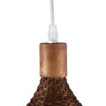 GLOBOSTAR® CUBA 01716 Boho Κρεμαστό Φωτιστικό Οροφής με Ντουί 1 x E27 AC 220-240V IP20 - Καφέ - Μ33 x Π33 x Υ25cm - Image 10