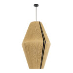 GLOBOSTAR® SALERNO 02077 Boho Κρεμαστό Φωτιστικό Οροφής με Ντουί 1 x E27 AC 220-240V IP20 - Μπεζ & Μαύρο - Μ50 x Π50 x Υ80cm - Image 4