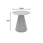 Βοηθητικό τραπέζι Donda pakoworld mdf μαύρο Φ45x50εκ - Image 4