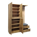 Έπιπλο εισόδου Zomie pakoworld σε oak απόχρωση 131x41.5x180.4εκ - Image 2